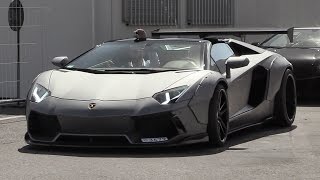 Liberty Walk Lamborghini Aventador by MS Motors - LOUD Revs \u0026 Tunnel Acceleration!