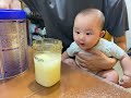 喝奶我是认真的 馋嘴宝宝 干了这瓶奶 萌娃 人类幼崽 专治不开心