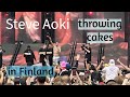 STEVE AOKI throwing cakes in FINLAND 🇫🇮 Weekend Festival 2023