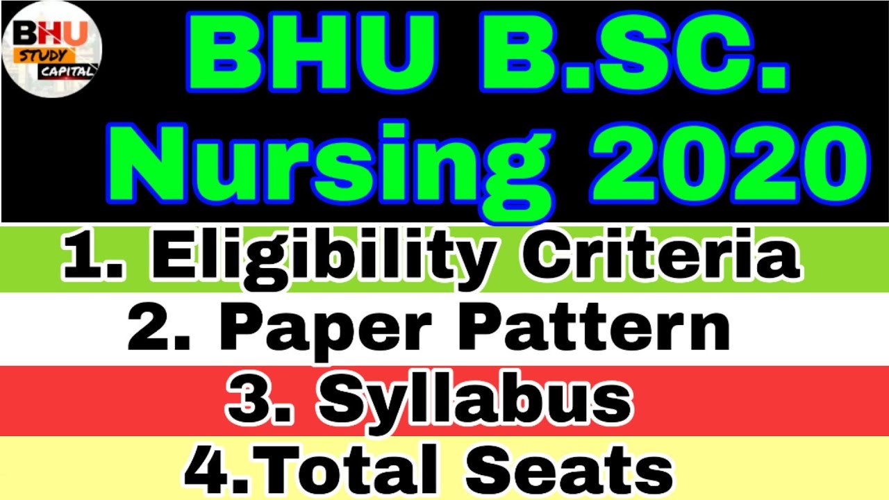 BHU B.Sc. Nursing 2020 ।। Whole Information ।। BHU B.Sc. Nursing ...