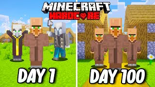 I Survived 100 Days as a Villager in Hardcore Minecraft... Minecraft Hardcore 100 Days