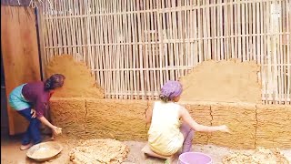 🙄 mitti ka ghar kese banate he (mud house in village life naga boy)😁