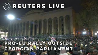 LIVE: Pro-EU protesters rally in Georgia’s capital