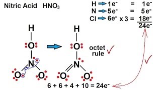 Chemistry - Chemical Bonding (19 of 35) Lewis Structures - Nitric Acid - HNO3