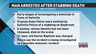 Man Arrested After Smyth County Stabbing Death