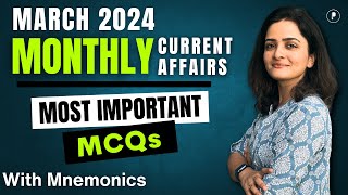 March 2024 Monthly Current Affairs by Parcham Classes | Current Affairs Revision by Richa Ma’am