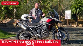 🐯 Triumph Tiger 900 Rally Pro y GT Pro 2024 / Prueba Trail / Review 4K / motos.net