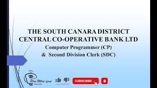 South Canara District Central Co-operative Bank (SCDCC) Limited