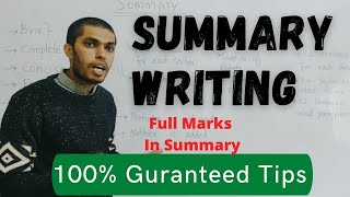 53-Summary Writing | How to Write Summary|Tips for summary writing