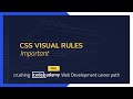 Crushing Codecademy PRO WEB DEVELOPMENT career path Challenge - !important