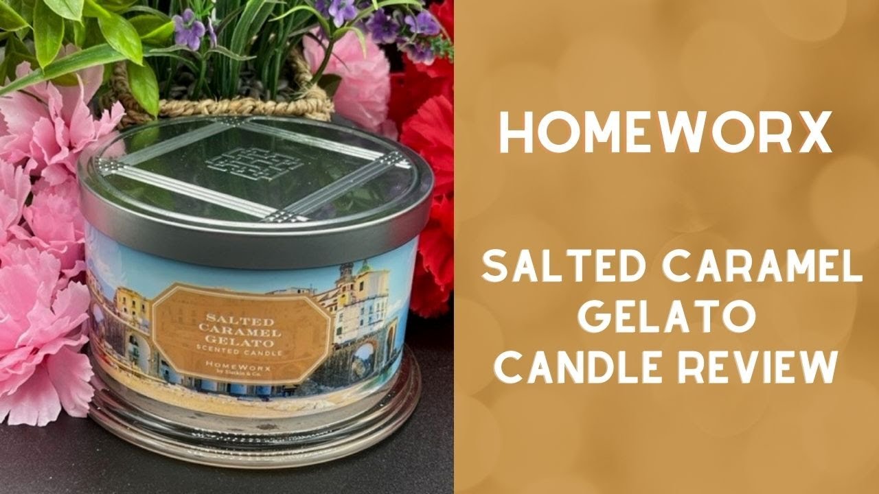 HOMEWORX Salted Caramel Gelato Candle Review - YouTube