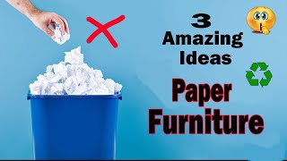 DIY - WOW! AWESOME - 3 PAPER FURNITURE IDEAS - This Furniture is Made of Paper #9
