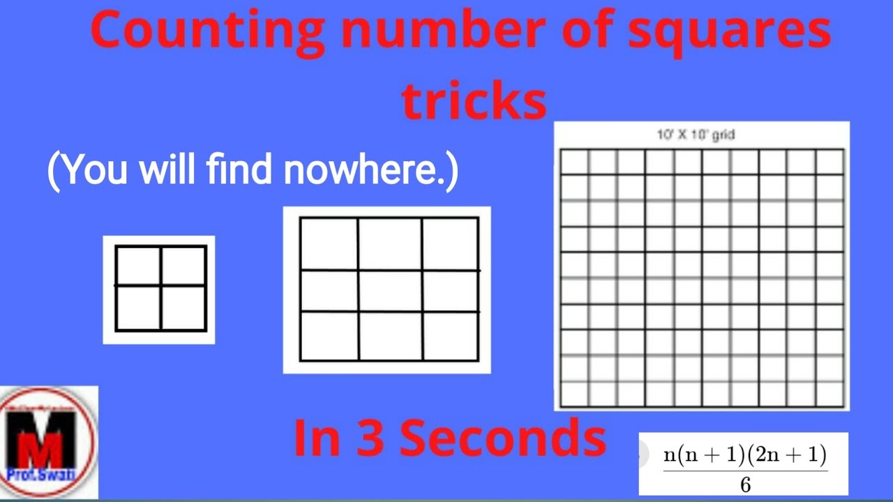 Counting Figures Trick Counting Squares Reasoning Formula English