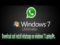 How to download/install whatsapp on windows 7?