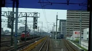 名古屋臨海高速鉄道1000形1105Fノンストップ金城ふ頭行き 側面展望【名古屋(AN01)→金城ふ頭(AN11)】