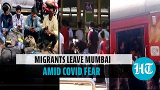 'Corona fear': Migrant workers leave Mumbai in jam-packed train fearing lockdown