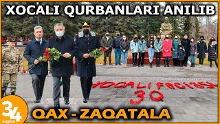 Qax və Zaqatalada Xocalı faciəsinin qurbanları anılıb