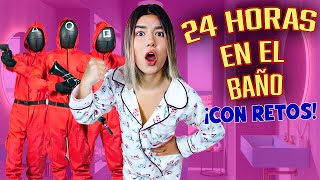 Ana Emilia pasa 24 HORAS EN EL BAÑO (Con Retos JUEGO DEL CALAMAR) | Ana Emilia