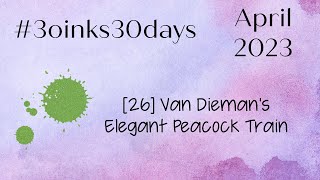 26 Van Dieman's Elegant Peacock Train - #30inks30days April 2023