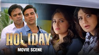 Akshay Kumar & Sonakshi Sinha Fight At The Traffic Signal | Holiday | Movie Scene | A.R. Murugadoss