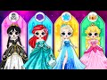 If Elsa, Ariel, Wednesday & Peach Become Disney Princesses | 30 DIY Arts & Paper Crafts