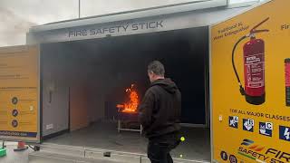 Airline Seat Fire Test with a 30-Second burn - Fire Safety Stick