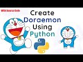 ❤️ How to draw Doraemon Using Python | Draw Doraemon 🔥 | Source Code | Python Turtle Arts |  #shorts
