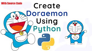 ❤️ How to draw Doraemon Using Python | Draw Doraemon 🔥 | Source Code | Python Turtle Arts | #shorts