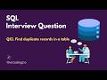 Find Duplicate Records in SQL | SQL Interview Question (GROUP BY vs ROW_NUMBER) | Q12 #sql #coding