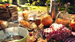Summer Breakfast Picnic in The Countryside Ambience ASMR 🐝🍯 Sounds For Relaxation, Sleep, Focus