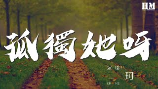 二珂 - 孤獨她呀『在寒冷的夜啊 空氣裏  擴散着』【動態歌詞Lyrics】