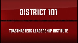 District 101 Toastmasters Leadership Institute, 2025