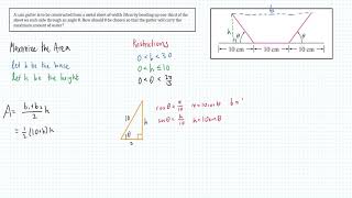 Rain Gutter Optimization Problem (Trapezoid Solution)
