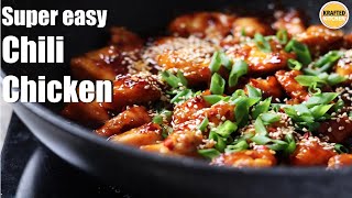 CHILI CHICKEN RECIPE | INDO-CHINESE STREET FOOD| RESTAURANT STYLE CHILLI CHICKEN |BY KRAFTED KITCHEN