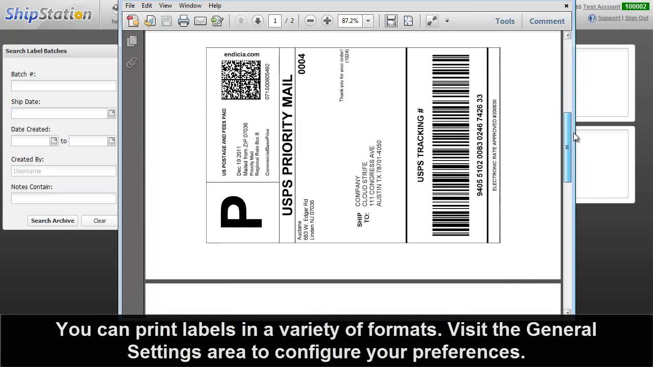 Creating Shipping Labels In Shipstation Youtube