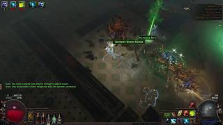 Path of Exile Merciless Labyrinth Boss Fight (Level 60 Saboteur) - Split Arrow Blastchain Mines