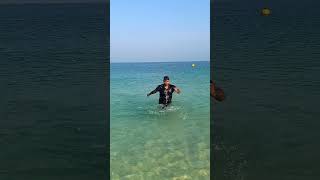 അറബിക്കടലിൽ നീന്തി പഠിച്ചവന് #shortvideo #sea #jumeirah #malayalammovie #lalettan #swimming #viral