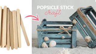 DIY Mini Crate Ideas | Easy Popsicle Stick Craft | Home Decor Ideas
