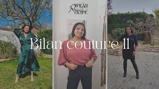 BILAN COUTURE 11: Dernières cousettes hivernales (Bélène,Bertina,Sophie Denys,Point d'Arrest,LMV)