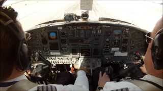 Citation V - IFR flight: Cockpit view with live ATC