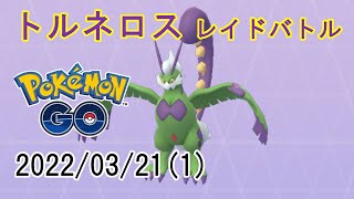 ポケモンGOトルネロス霊獣フォルムレイドバトル2022/03/21その1