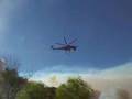 Helicopter/Fixed plane makes water drop in Stevenson Ranch