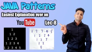 Number Pattern programs in java | Advanced Number pattern programs in java