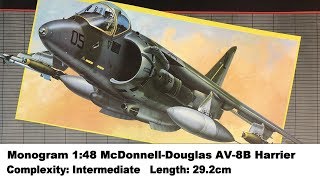 Monogram 1:48 McDonnell-Douglas AV-8B Harrier Kit Review