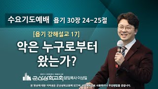 이상일 목사의 『욥기 강해설교』 17 - 악은 누구로부터 왔는가? (욥 30 : 24-25)