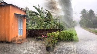 Super Heavy Rain- Extreme Wind Storm Rages and Bad weather | Rain Sound Sleeping Very refreshing