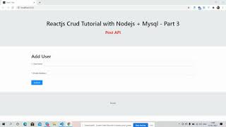 Reactjs | Nodejs | Mysql | Crud Tutorial Part - 3
