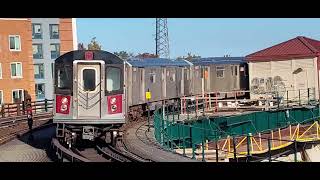 IRT White Plains Road Line R142 (2) (5) Trains Express Local Rush Hour West Fram Square Station.