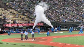 試合開始ライオンズスタメン選手登場→始球式【西武vsオリックス】2023/8/23