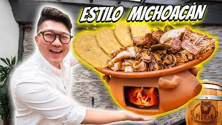 PROBANDO AUTÉNTICAS CARNITAS con FUEGO BAJO EL PLATO